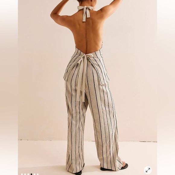 Free People Take Me To Paris Low-Back Striped Set | Size S | Multi-Stripe - Picture 3 of 16